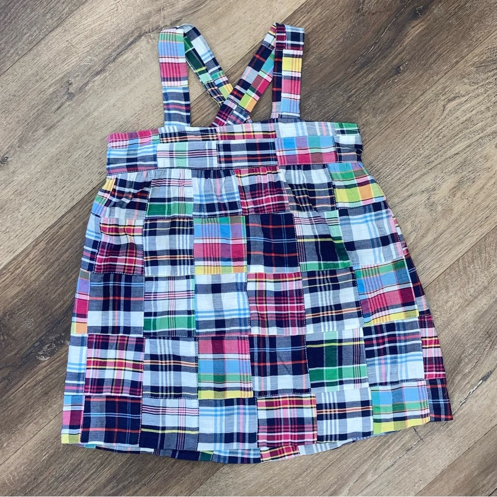 Kelly’s Kids Colorful Plaid Top Shirt Crisscross Summer Vacation Beach 7/8 Girl